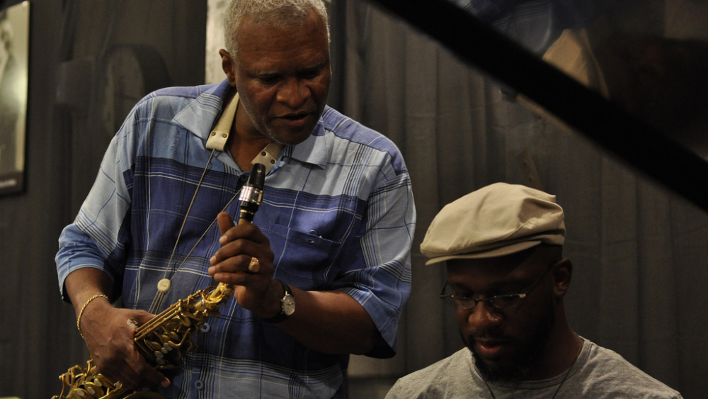 Bobby Watson (left) and Orrin Evans performed live on The Checkout on WBGO.