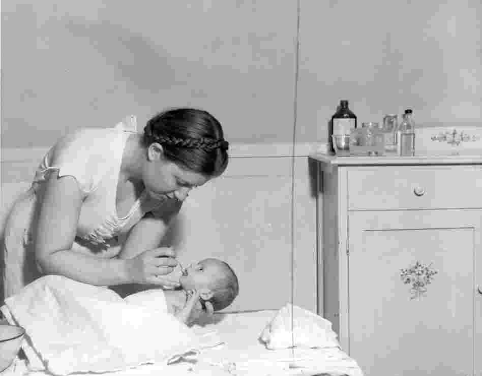 Practice apartment babies were held to a strict, scientifically engineered diet  by their student "mothers."