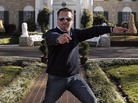 Edison Pena strikes an Elvis Presley pose outside Graceland, Presley's home, on Friday, Jan. 7, 2011, in Memphis. Edison Pena strikes an Elvis Presley pose outside Graceland, Presley's home, on Friday, Jan. 7, 2011, in Memphis.