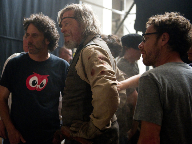 Joel Coen, Jeff Bridges and Ethan Coen on the set of 'True Grit.'