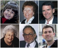 Victims of Saturday's shooting include (top, from left) Christina Taylor Green, 9; Dorothy Morris, 76; Arizona Federal District Judge John Roll, 63; and (bottom, from left) Phyllis Schneck, 79; Dorwin Stoddard, 76; and Gabe Zimmerman, 30.