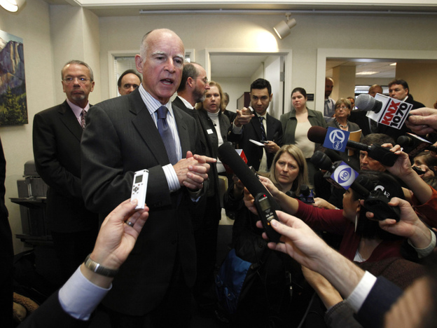 California Gov. Jerry Brown, seen here Jan. 4, will unveil a new state  budget Monday.