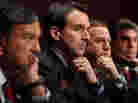 Minnesota Gov. Pawlenty (second from left) and other governors participate in a U.S. Chamber of Commerce summit on job creation.