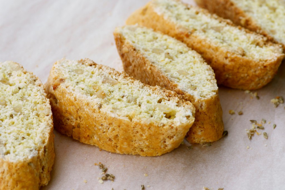 Anise, Orange And Pignoli Biscotti