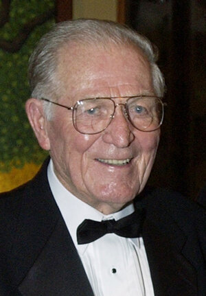 Maj. Richard "Dick" Winters, shown in this Sept. 22, 2002, photo, died Jan. 2 in central Pennsylvania, a family friend confirmed Monday. Winters' quiet leadership was chronicled in the book and television miniseries 'Band of Brothers.' He was 92.