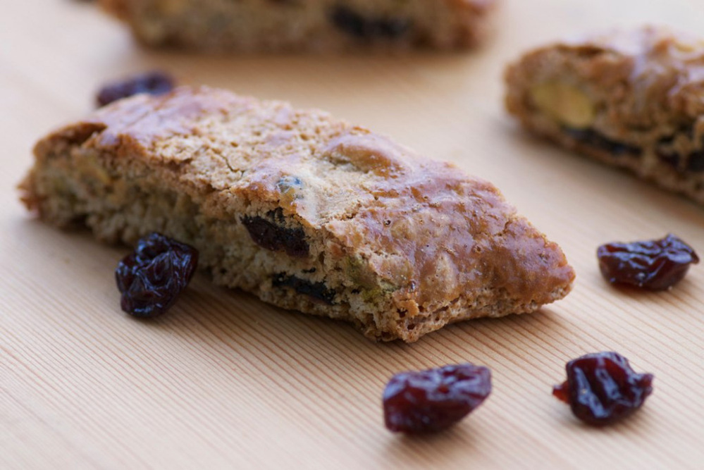 Cherry, Pistachio And Vanilla Biscotti