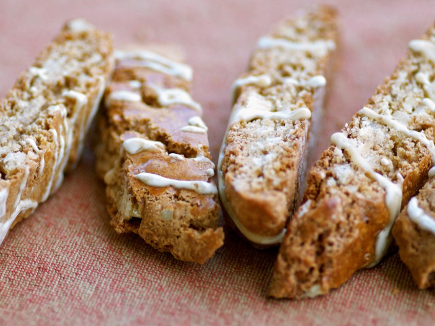 Recipe: Maple Walnut Biscotti With Maple Icing