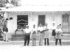Frank Morris (in the apron and visor) is seen standing in front of his shoe shop in the 1950s. He was killed when his shoe shop burned down in Ferriday, La., in 1964. Frank Morris (in the apron and visor) is seen standing in front of his shoe shop in the 1950s. He was killed when his shoe shop burned down in Ferriday, La., in 1964.