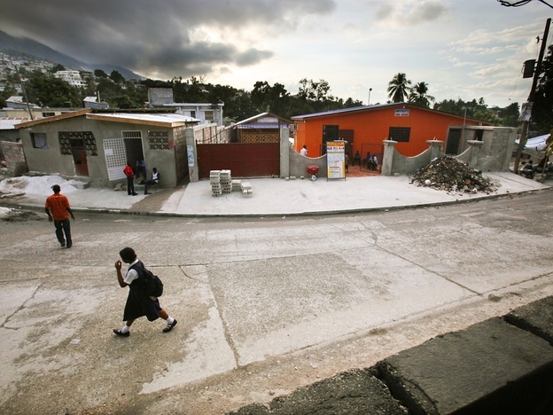 The rebuilt St. Gerard University, a year after the earthquake.