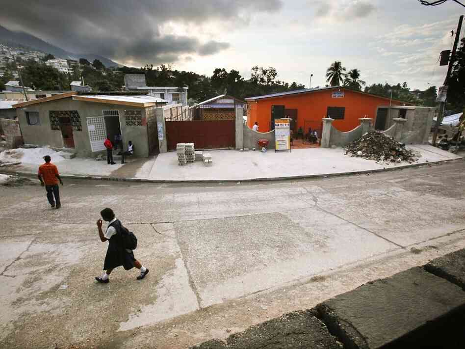 The rebuilt St. Gerard University, a year after the earthquake.