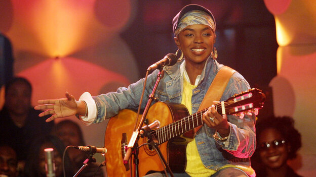 Lauryn Hill performing on MTV: Unplugged in 2001. (Getty Images)