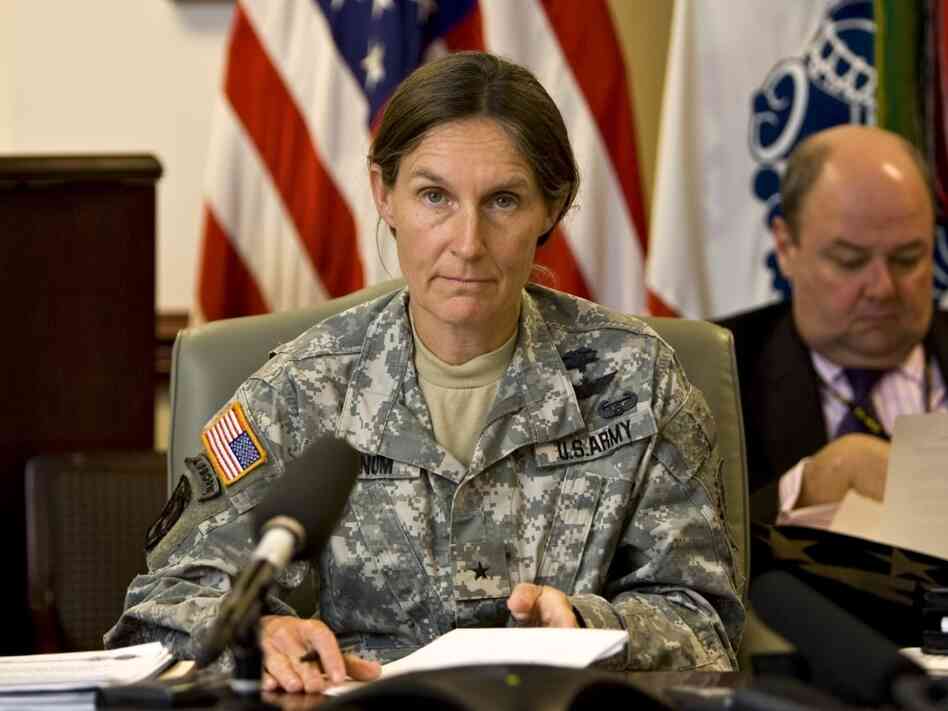 Brig. Gen. Rhonda Cornum, pictured here in 2008, says the spiritual fitness test was developed in part because people who are inclined toward spirituality seem to be more resilient.