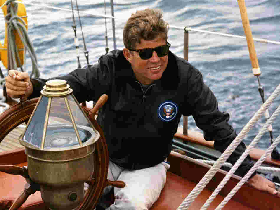 President Kennedy sails aboard the Manitou off the coast of Maine, Aug. 12, 1962. President Kennedy sails aboard the Manitou off the coast of Maine, Aug. 12, 1962.