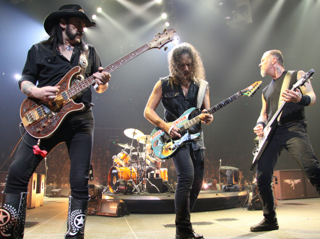 Lemmy Kilmister, Kirk Hammett, James Hetfield