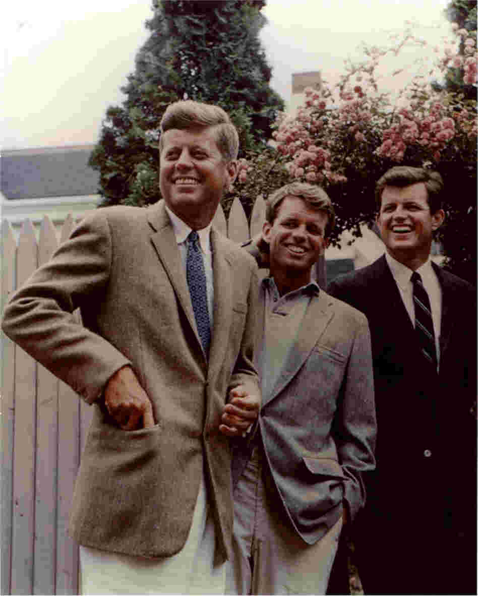 Brothers (from left) John, Robert and Edward Kennedy in Hyannis Port in 1960.  