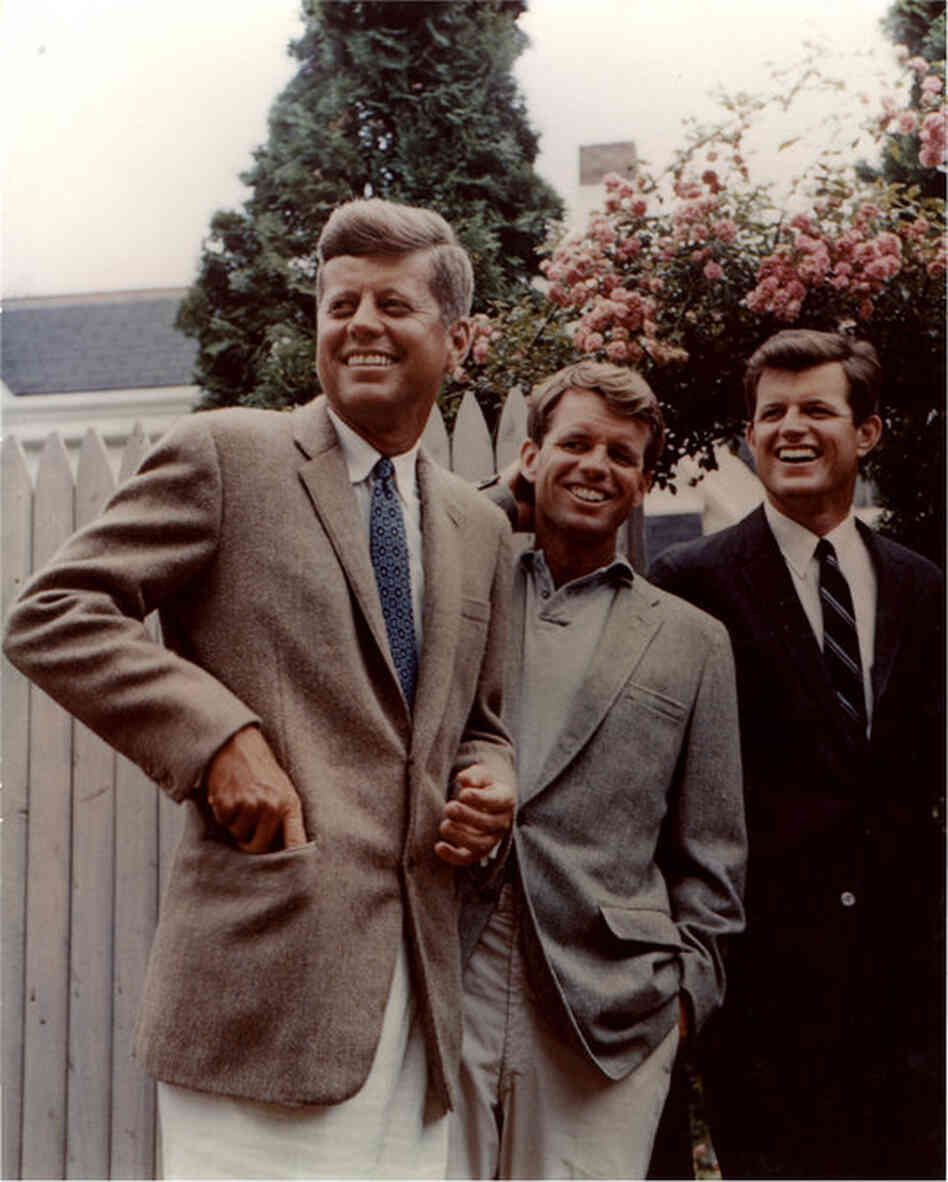 Brothers (from left) John, Robert and Edward Kennedy in Hyannis Port in 1960.  