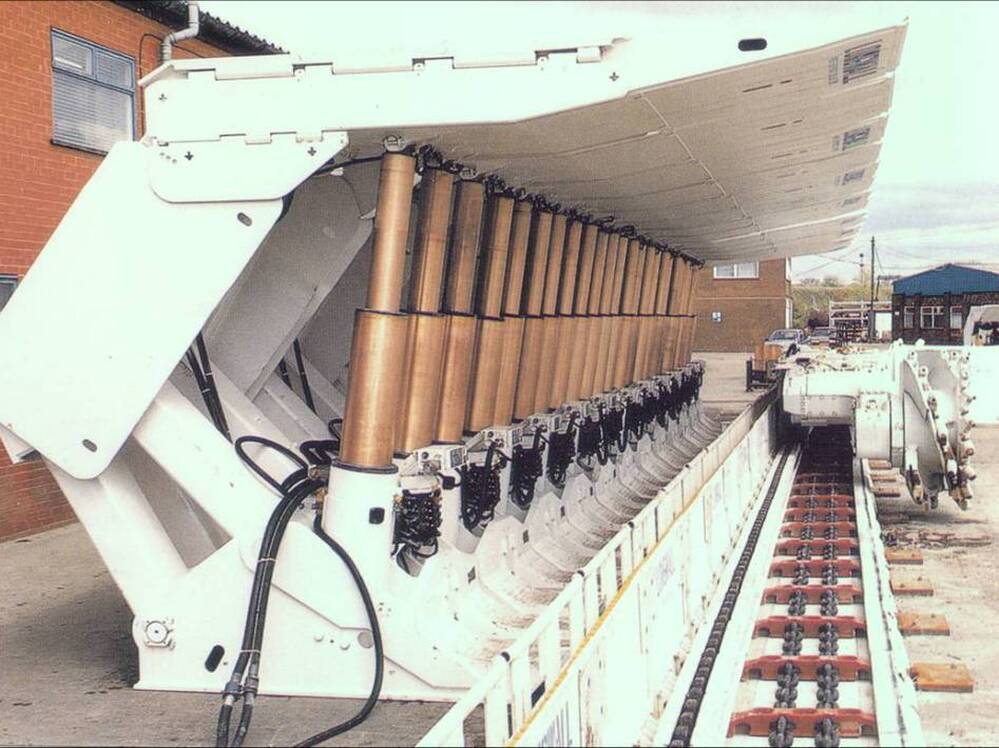 This longwall shearer is not the make or model used in the Upper Big Branch mine, but it illustrates the size and function of the machines. This image is used by R. Larry Grayson, a professor at Penn State University, in a course about underground mining.