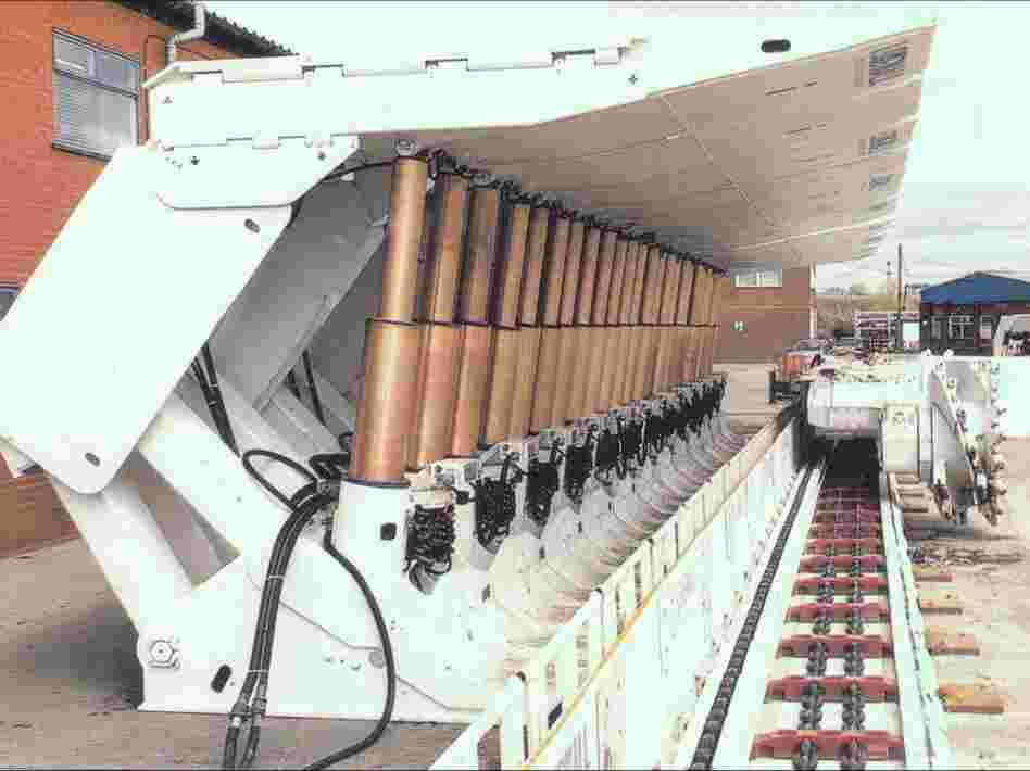 This longwall shearer is not the make or model used in the Upper Big Branch mine, but it illustrates the size and function of the machines. This image is used by R. Larry Grayson, a professor at Penn State University, in a course about underground mining.