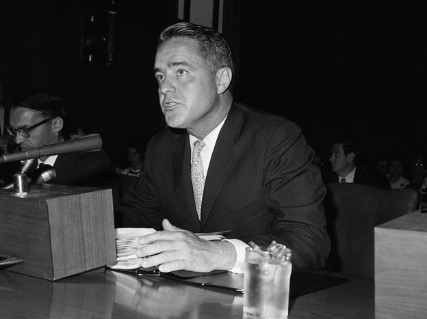 R. Sargent Shriver at a Senate hearing in 1965.