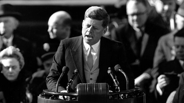 During his inaugural speech on Jan. 20, 1961, U.S. President John F.  Kennedy wasn't wearing a coat or hat in freezing weather as he spoke of  beginnings and ends, war and peace, disease and poverty.