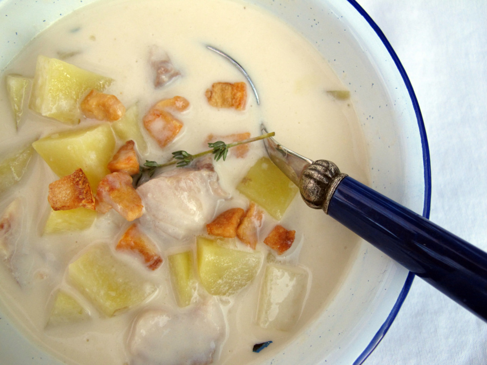 Recipe Darden Pickall's Chesapeake Bay Rockfish Head Chowder WBUR