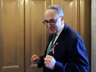 Sen. Charles Schumer, D-N.Y., in a Capitol elevator, ready for a fight. Sen. Charles Schumer, D-N.Y., in a Capitol elevator, ready for a fight.