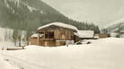 Winter scene with log structure. Winter scene with log structure.