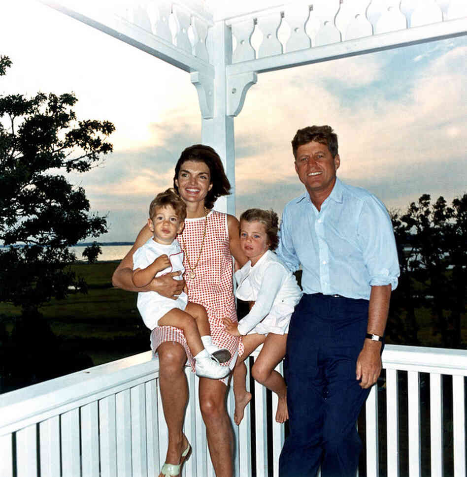 President Kennedy and his family, in Hyannis Port on Aug. 4, 1962. 