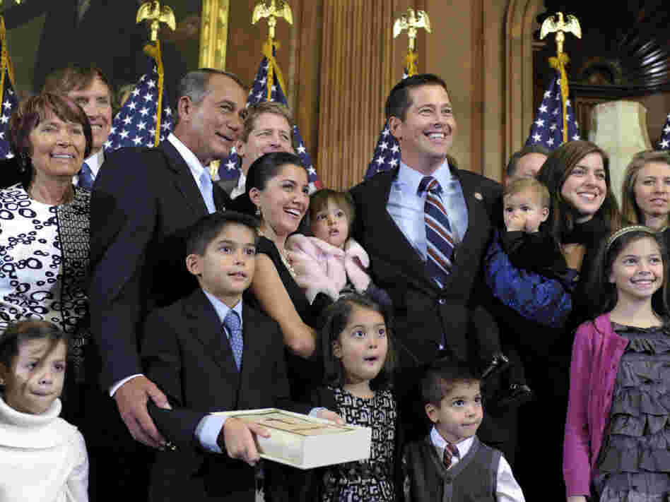 Rep. Sean Duffy and family with House Speaker John Boehner at a swearing in ceremony, January 5, 2010.