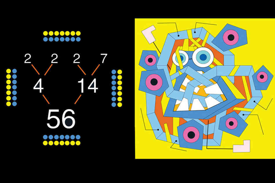The factoring tree for 56