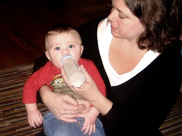 Alison Brownrigg has chosen to feed her seven-month-old son, Max, with formula.