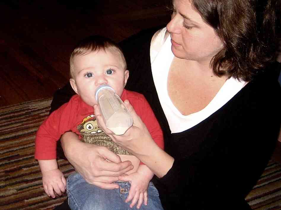 Alison Brownrigg has chosen to feed her seven-month-old son, Max, with formula.