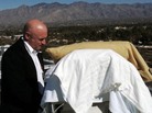 In this photo provided by the office of Rep Gabrielle Giffords, Giffords' husband, Mark Kelly, stands with his wife as she looks from her bed at the Santa Catalina Mountains while on an outdoor deck at University Medical Center in Tucson, Ariz., Thursday, Jan. 20, 2011. In this photo provided by the office of Rep Gabrielle Giffords, Giffords' husband, Mark Kelly, stands with his wife as she looks from her bed at the Santa Catalina Mountains while on an outdoor deck at University Medical Center in Tucson, Ariz., Thursday, Jan. 20, 2011.