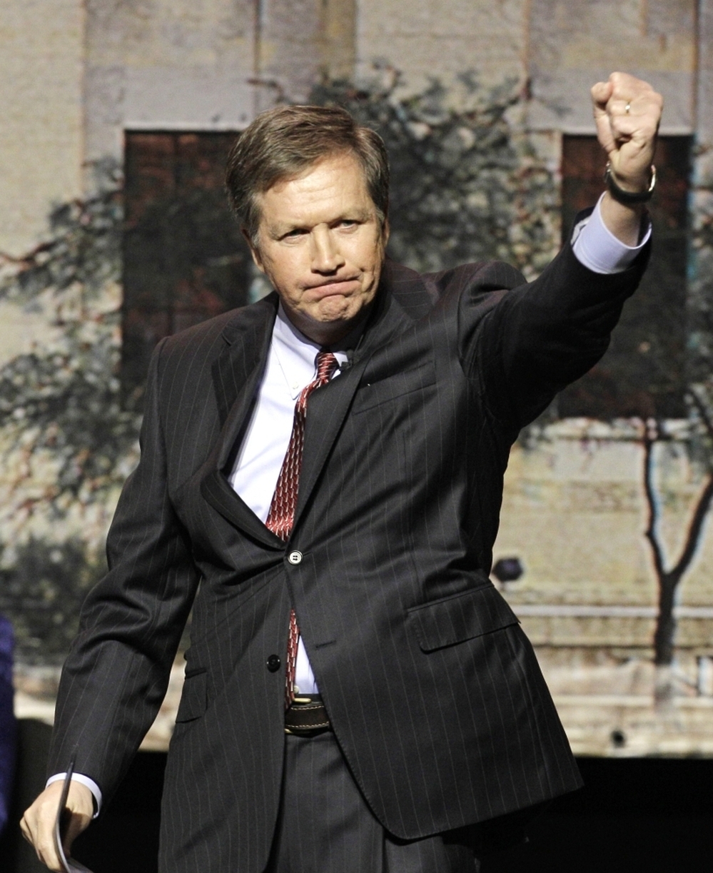 In his inaugural address on Jan. 10, Ohio Gov. Kasich said: "Get ready for an exciting time. Put on the seat belt because we're going." Kasich has to find ways to account for a projected $8 billion shortfall by mid-March.
