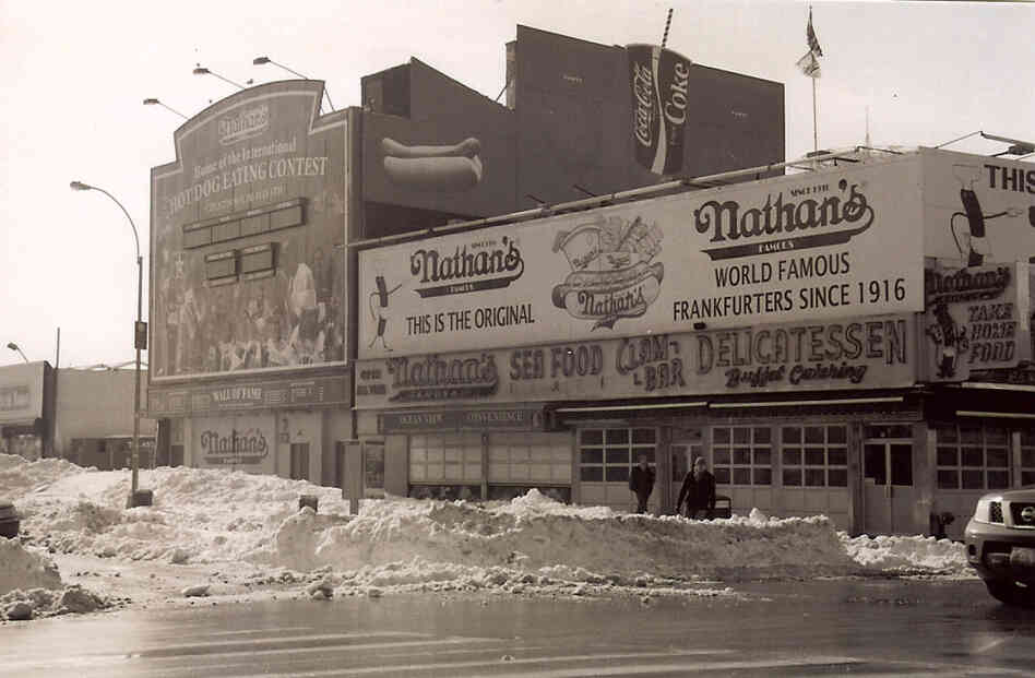 A photo of Coney Island taken after the the snowstorm.