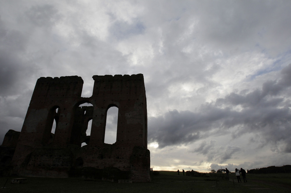 Ruins of the Villa of the Quintilii on the outskirts of Rome.