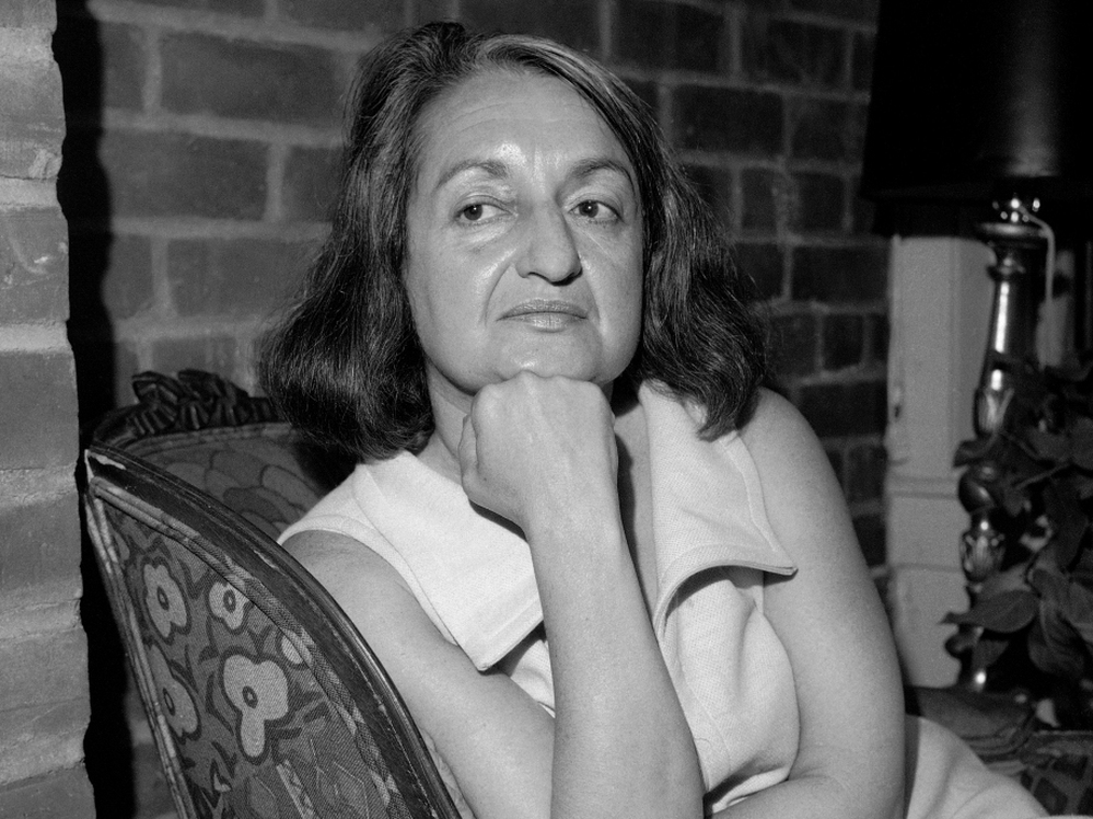 Betty Friedan, the late author of 'The Feminine Mystique,' is shown in her New York apartment May 25, 1970.