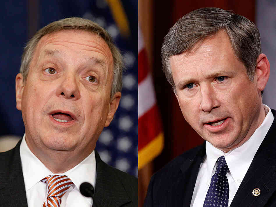 One State of the Union "couple": Sen. Dick Durbin, the Democratic whip, and Republican Sen. Mark Kirk, both of Illinois. One State of the Union "couple": Sen. Dick Durbin, the Democratic whip, and Republican Sen. Mark Kirk, both of Illinois.