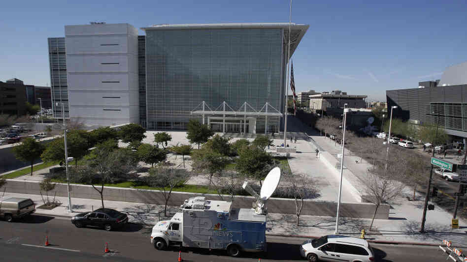 The Sandra Day O'Connor United States Courthouse in Phoenix, where Jared Loughner faced arraignment on Monday.