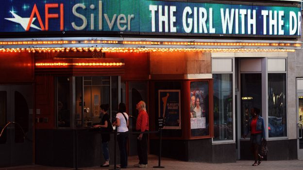 This March 2010 photo shows people in line for the Environmental Film Festival at the AFI Silver Theater.