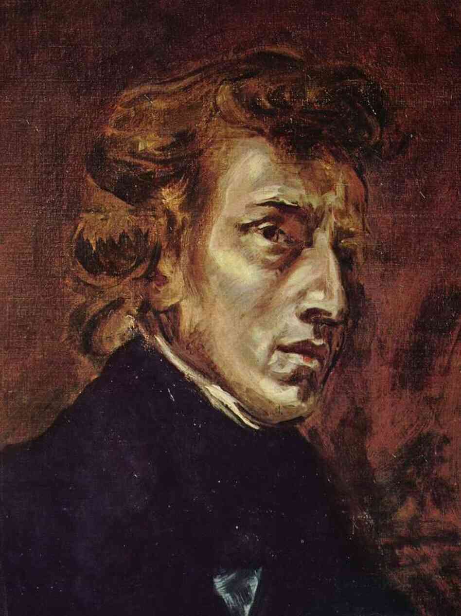 Frederic Chopin as portrayed in 1838 by Eugène Delacroix.