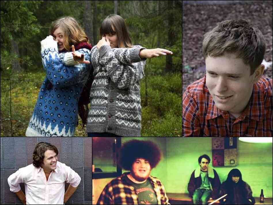 Clockwise from top left: First Aid Kit, James Blake, Yuck, Apex Manor. Clockwise from top left: First Aid Kit, James Blake, Yuck, Apex Manor.