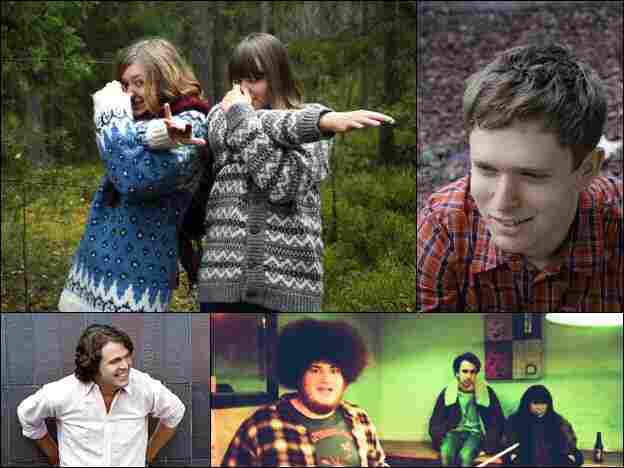Clockwise from top left: First Aid Kit, James Blake, Yuck, Apex Manor. Clockwise from top left: First Aid Kit, James Blake, Yuck, Apex Manor.