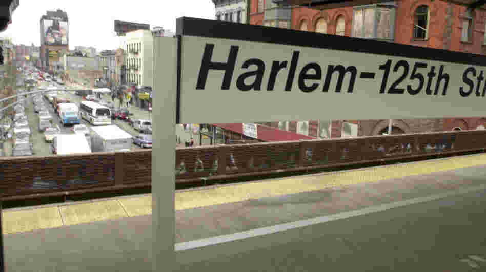 The view from the Metro North stop at 125th Street February 15, 2001 in New York City's Harlem neighborhood. Sharifa Rhodes-Pitts' new collection of essays reminisces on her experience moving to Harlem compared with those of writers like Langston Hughes and Zora Neale Hurston who came before her. The view from the Metro North stop at 125th Street February 15, 2001 in New York City's Harlem neighborhood. Sharifa Rhodes-Pitts' new collection of essays reminisces on her experience moving to Harlem compared with those of writers like Langston Hughes and Zora Neale Hurston who came before her.