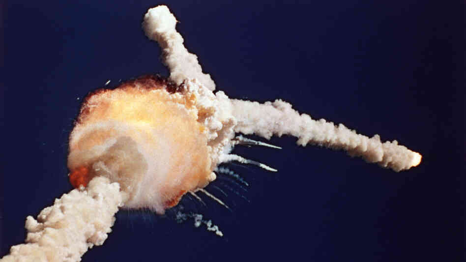 The space shuttle Challenger explodes shortly after lifting off from the Kennedy Space Center in Cape Canaveral, Fla., on Jan. 28, 1986. The space shuttle Challenger explodes shortly after lifting off from the Kennedy Space Center in Cape Canaveral, Fla., on Jan. 28, 1986.