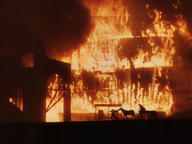 Atlanta burns in a scene from 'Gone With The Wind'