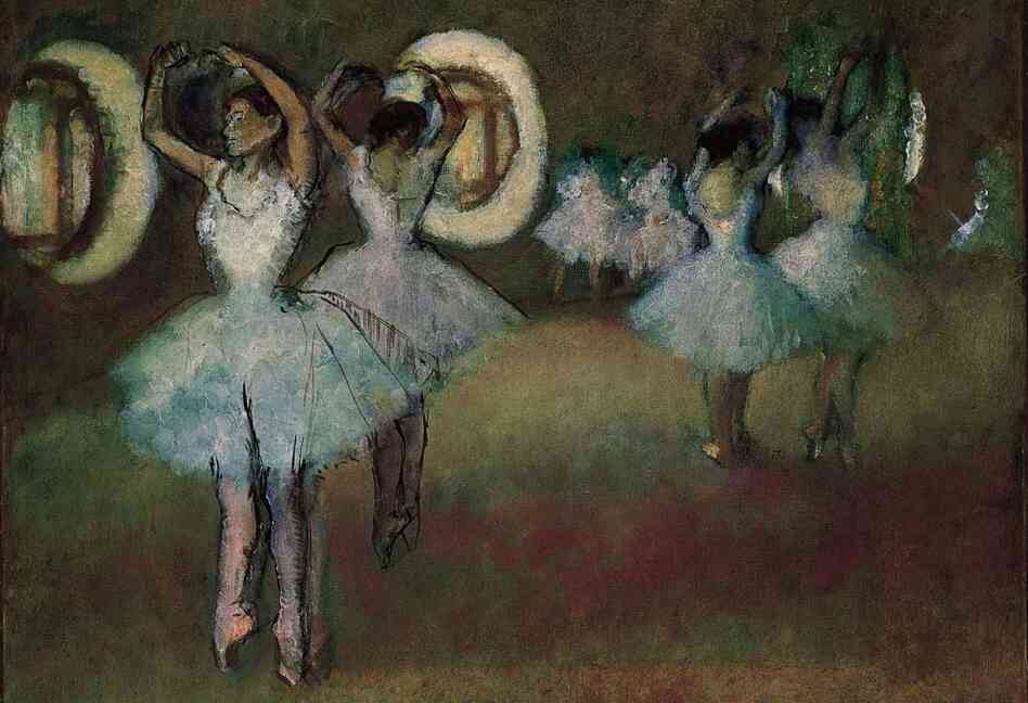 Dancers in the Rotunda at  the Paris Opera,  1895, by Edgar Degas