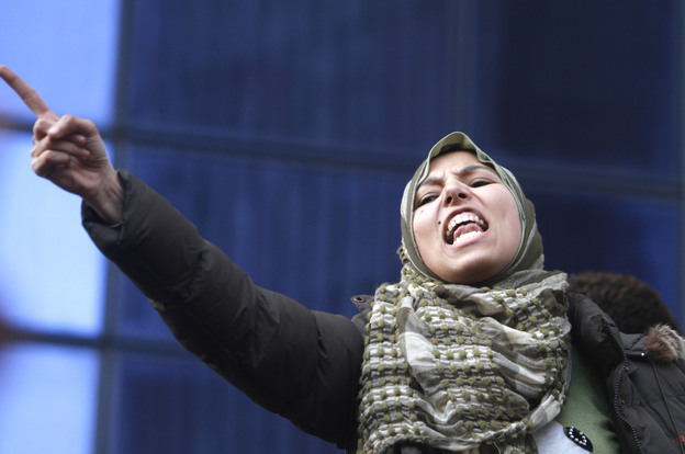 A demonstrator in Cairo on Thursday demanding the ouster of President Hosni Mubarak.