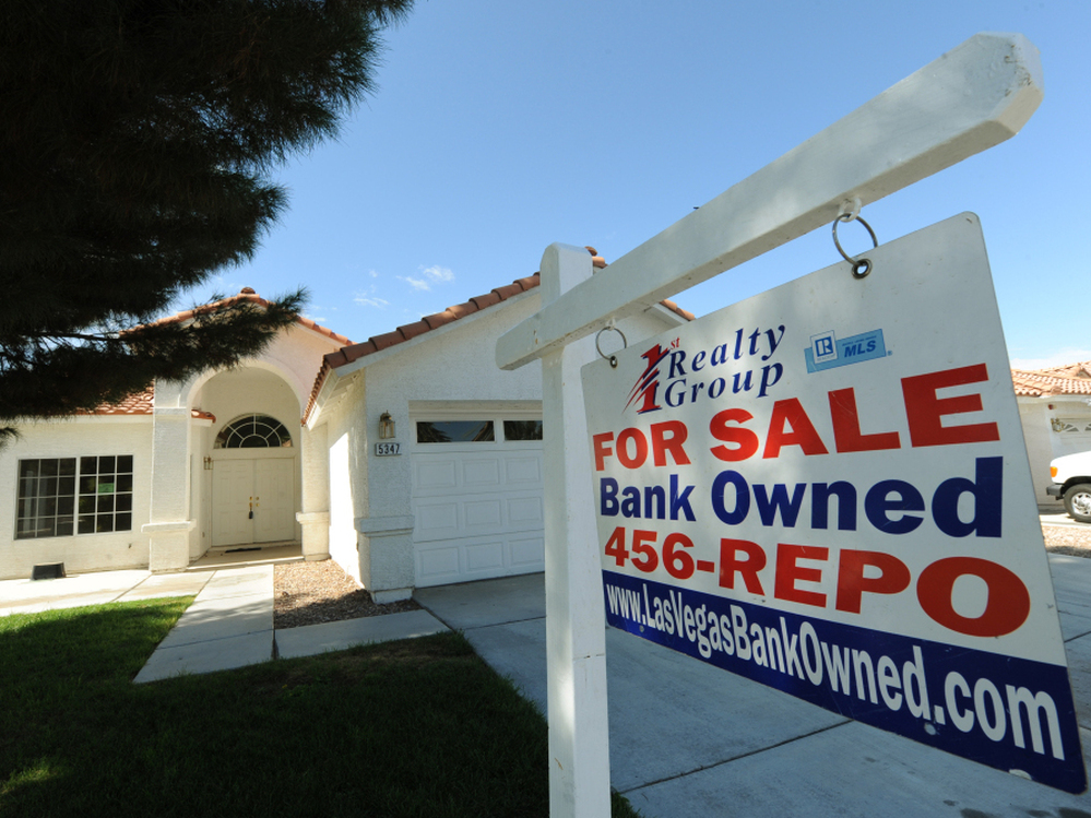 A house under foreclosure in the Spring Valley area in Las Vegas.