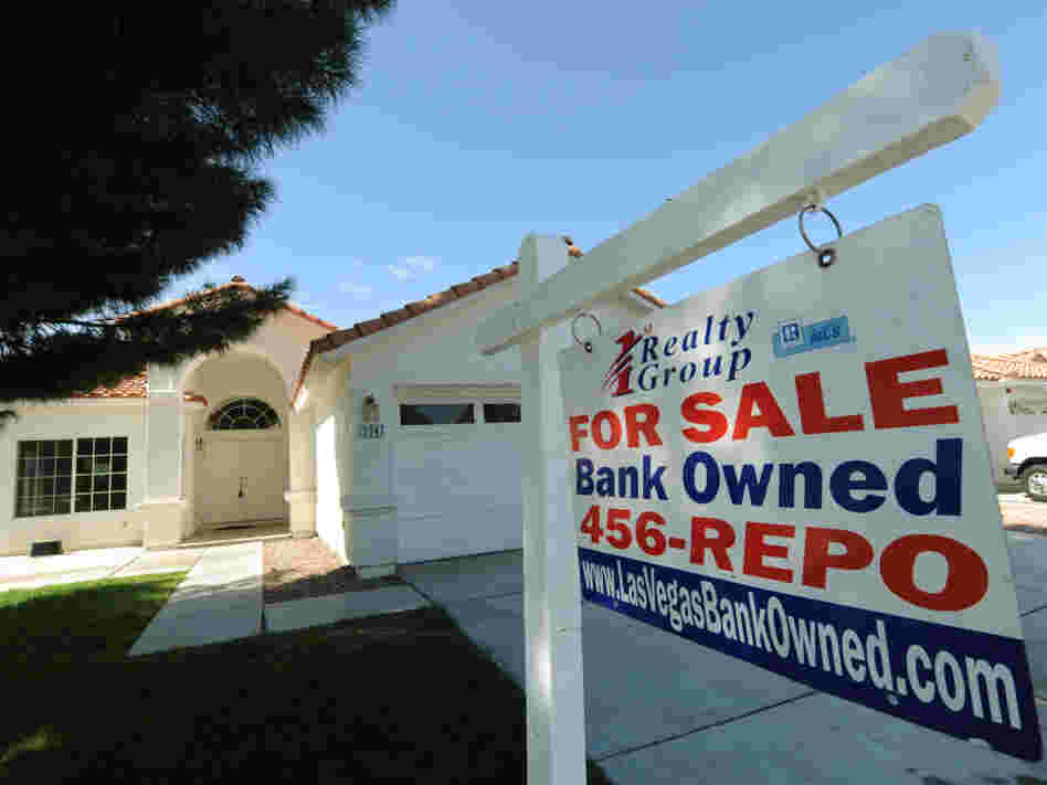 A house under foreclosure in the Spring Valley area in Las Vegas.